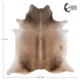 Brazilian Grey Palomino Cowhide Rug Size 7'4" L x 6'9" W 3186
