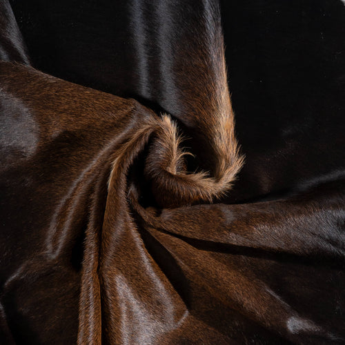 Brazilian Mahogany Cowhide Rug Size 7'10" L x 7'6" W 3187