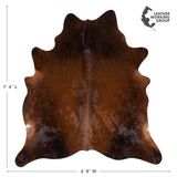 Brazilian Mahogany Cowhide Rug Size 7'4" L x 6'8" W 3190