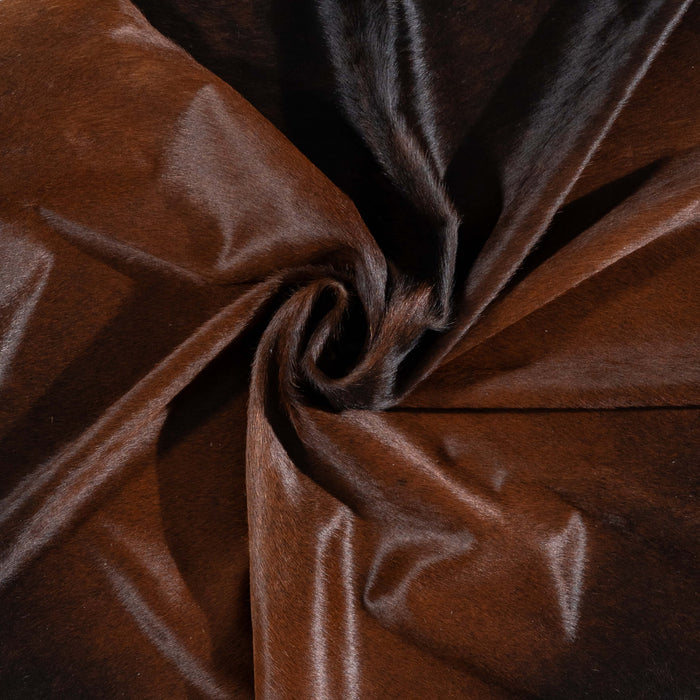Brazilian Mahogany Cowhide Rug Size 7'3" L x 6'8" W 3191