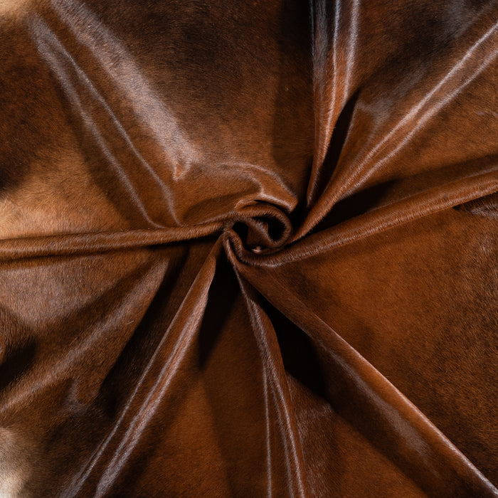 Brazilian Mahogany Cowhide Rug Size 7'9" L x 7'3" W 6132