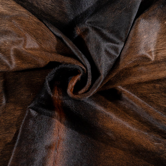Brazilian Mahogany Cowhide Rug Size 7'5" L x 6'6" W 3202