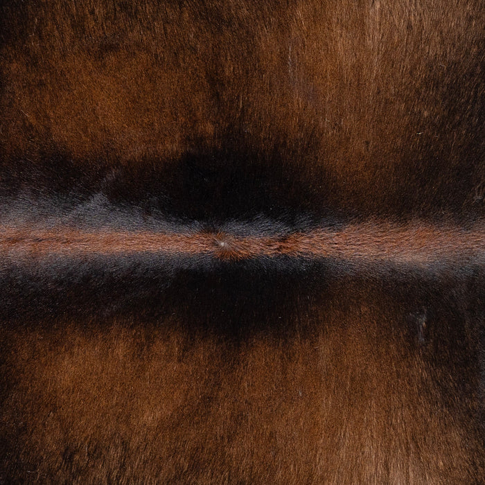 Brazilian Mahogany Cowhide Rug Size 7'5" L x 6'6" W 3202