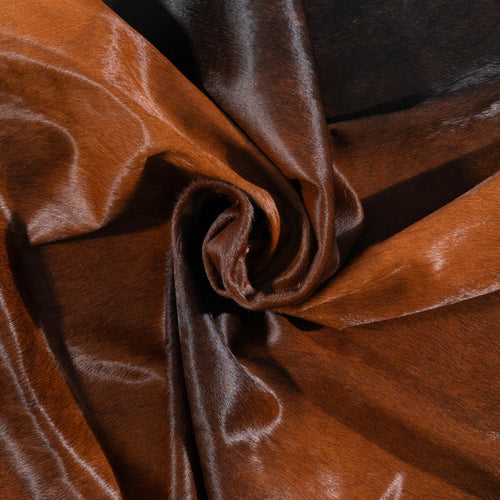Brazilian Mahogany Cowhide Rug Size 7'9" L x 7'2" W 3203