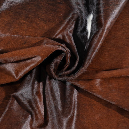 Brazilian Mahogany Cowhide Rug Size 7'1" L x 7'4" W 3209