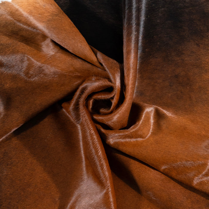 Brazilian Mahogany Cowhide Rug Size 7'4" L x 6'4" W 3211
