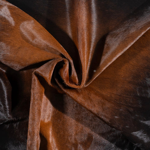 Brazilian Mahogany Cowhide Rug Size 7'5" L x 6'6" W 3213