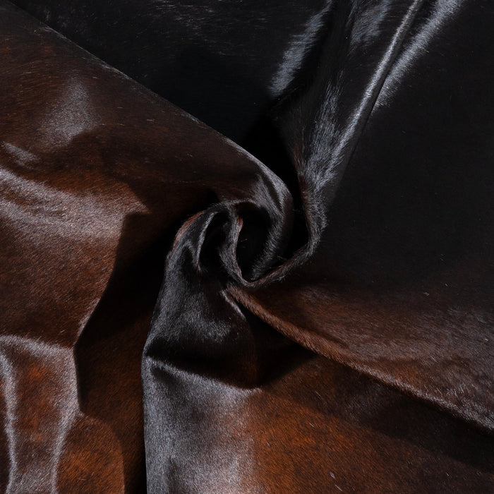 Brazilian Mahogany Cowhide Rug Size 6'8" L x 5'5" W 3216