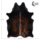 Brazilian Mahogany Cowhide Rug Size 6'7" L x 4'5" W 3217