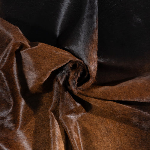 Brazilian Mahogany Cowhide Rug Size 7'5" L x 6'6" W 3220