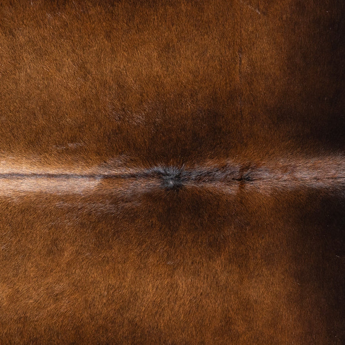Brazilian Mahogany Cowhide Rug Size 7'5" L x 6'6" W 3220