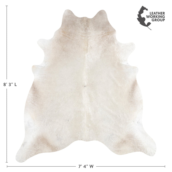 Brazilian Champagne Cowhide Rug Size 8'3" L x 7'4" W 3224