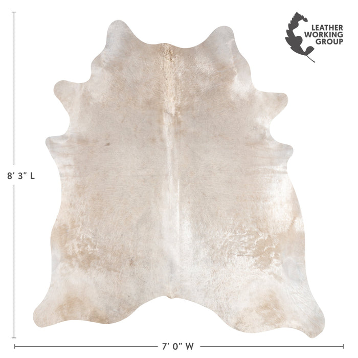 Brazilian Champagne Cowhide Rug Size 8'3" L x 7'0" W 3226