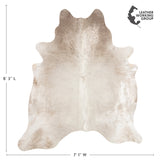 Brazilian Champagne Cowhide Rug Size 8'3" L x 7'1" W 3229