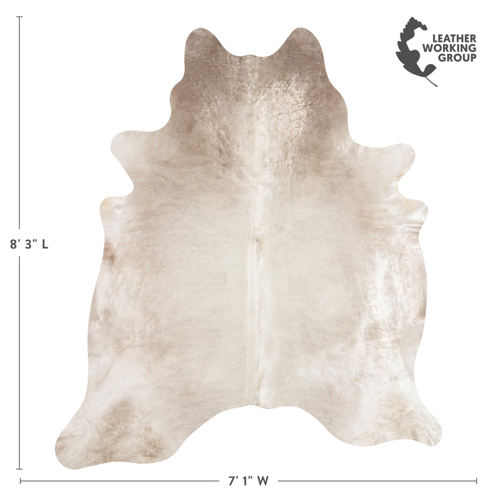 Brazilian Champagne Cowhide Rug Size 8'3" L x 7'1" W 3229