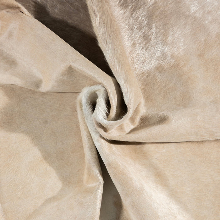 Brazilian Palomino and White Cowhide Rug Size 7'6" L x 6'9" W 3231
