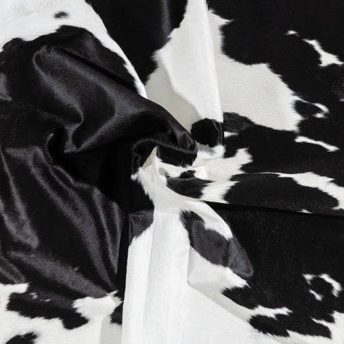 Brazilian Black and White Cowhide Rug Size 8'5" L x 7'3" W 3242