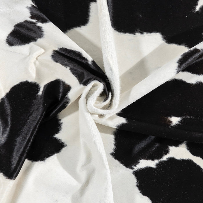 Brazilian Black and White Cowhide Rug Size 7'9" L x 6'5" W 3245