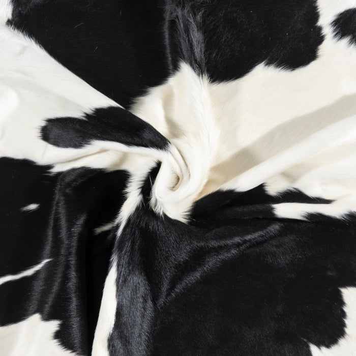 Brazilian Black and White Cowhide Rug Size 8'3" L x 6'9" W 3246