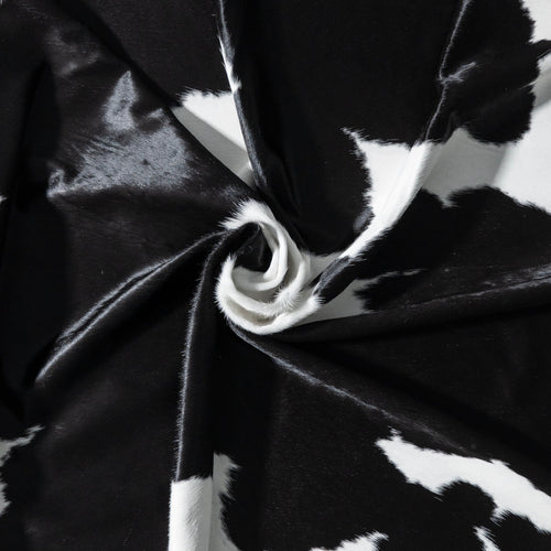 Brazilian Black and White Cowhide Rug Size 7'11" L x 6'9" W 3247