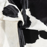 Brazilian Black and White Cowhide Rug Size 7'4" L x 7'0" W 3252