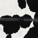 Brazilian Black and White Cowhide Rug Size 7'4" L x 7'0" W 3252