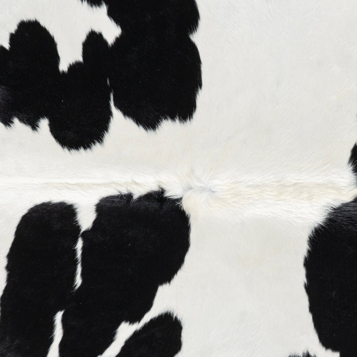 Brazilian Black and White Cowhide Rug Size 7'10" L x 7'1" W 3254