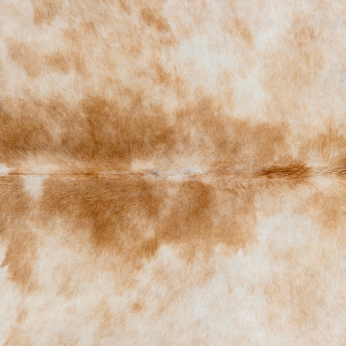 Brazilian Palomino and White Cowhide Rug Size 7'6" L x 7'4" W 3265