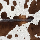 Brazilian Chocolate and White Cowhide Rug Size 7'2" L x 6'0" W 3280