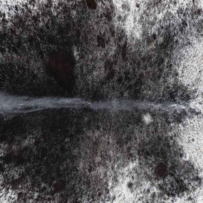 Brazilian Black Salt and Pepper Cowhide Rug Size 7'4" L x 6'3" W 3282
