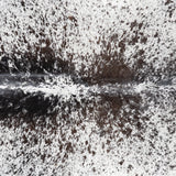 Brazilian Black Salt and Pepper Cowhide Rug Size 7'3" L x 6'2" W 3289