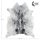 Brazilian Black Salt and Pepper Cowhide Rug Size 7'5" L x 5'9" W 3291