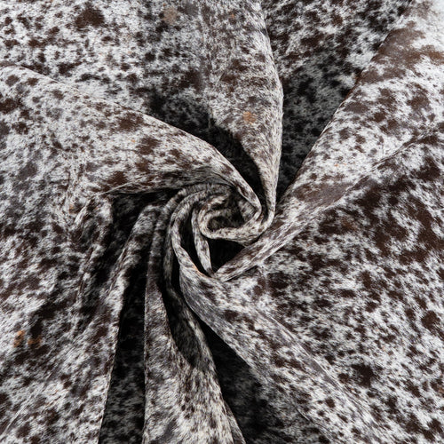 Brazilian Black Salt and Pepper Cowhide Rug Size 6'2" L x 5'7" W 3299