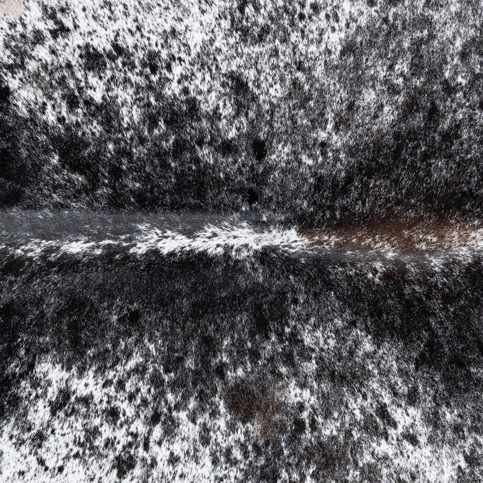 Brazilian Black Salt and Pepper Cowhide Rug Size 7'6" L x 6'9" W 3307