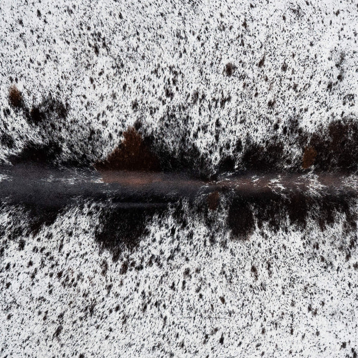 Brazilian Black Salt and Pepper Cowhide Rug Size 7'9" L x 6'6" W 3308