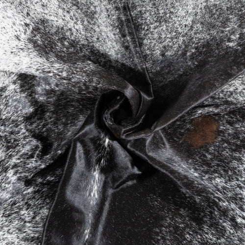 Brazilian Black Salt and Pepper Cowhide Rug Size 8'5" L x 7'0" W 3311