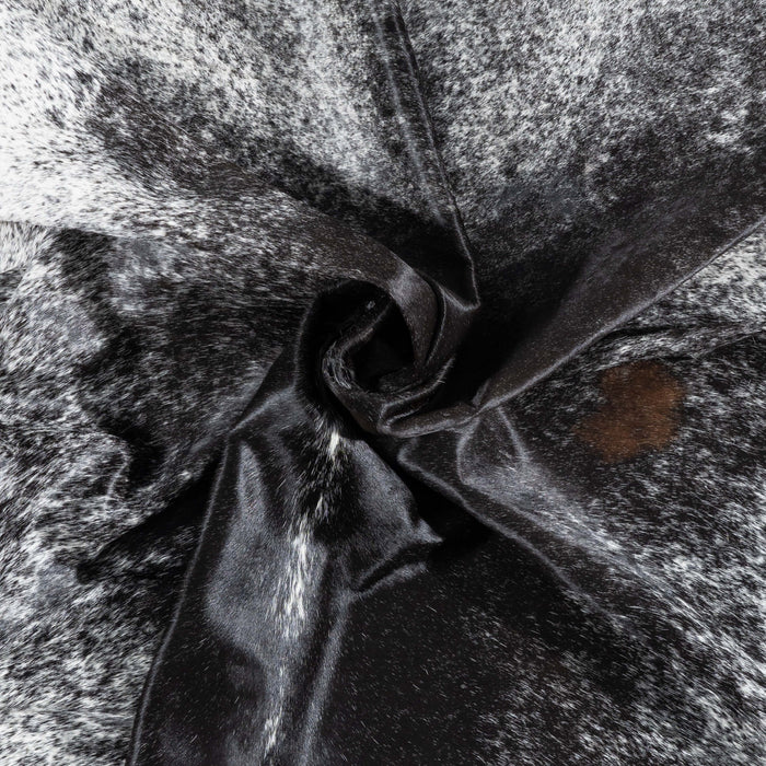 Brazilian Black Salt and Pepper Cowhide Rug Size 8'5" L x 7'0" W 3311
