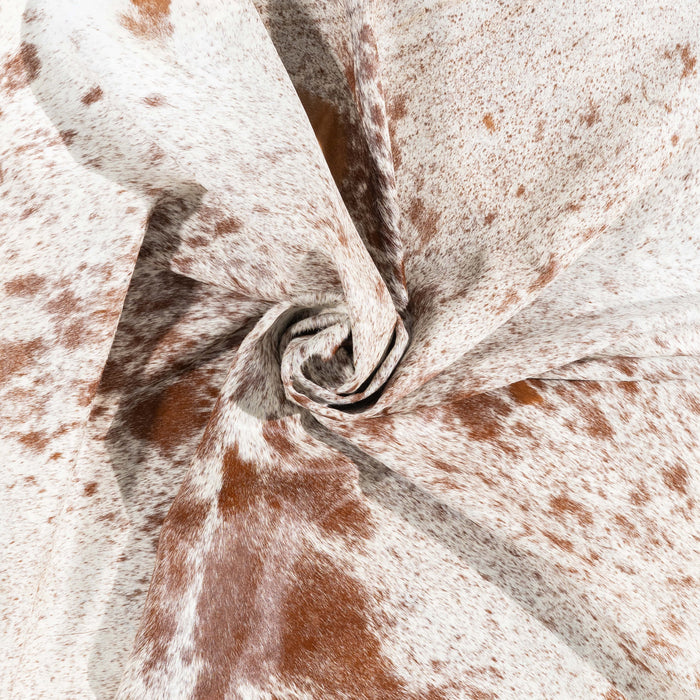 Brazilian Brown Salt and Pepper Cowhide Rug Size 7'2" L x 6'3" W 3326