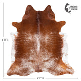 Brazilian Brown Salt and Pepper Cowhide Rug Size 6'11" L x 6'7" W 3330