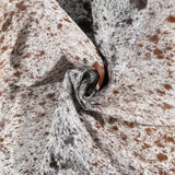 Brazilian Brown Salt and Pepper Cowhide Rug Size 7'5" L x 6'4" W 3333