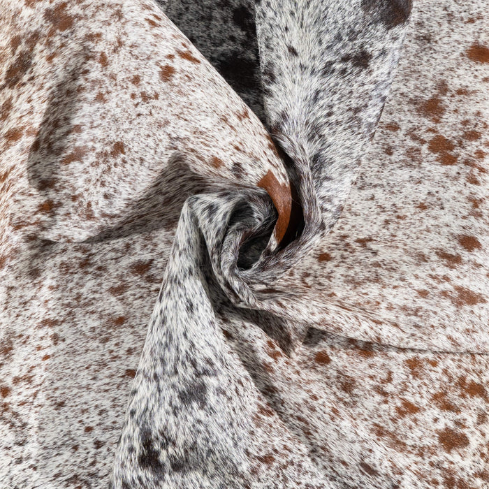 Brazilian Brown Salt and Pepper Cowhide Rug Size 7'5" L x 6'4" W 3333