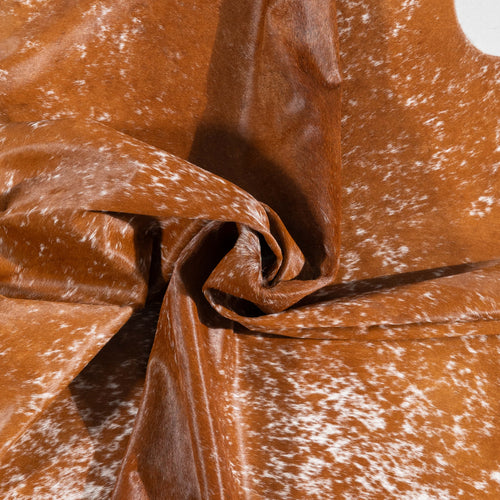 Brazilian Brown Salt and Pepper Cowhide Rug Size 7'5" L x 6'9" W 3334