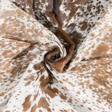 Brazilian Brown Salt and Pepper Cowhide Rug Size 7'4" L x 6'7" W 3335