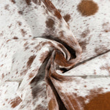 Brazilian Brown Salt and Pepper Cowhide Rug Size 7'7" L x 6'2" W 3336