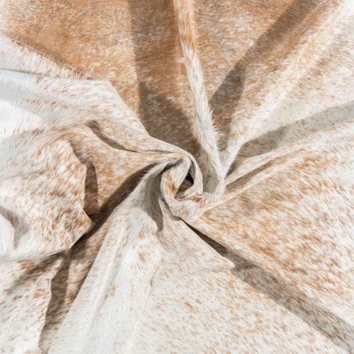 Brazilian Brown Salt and Pepper Cowhide Rug Size 7'9" L x 6'11" W 3355