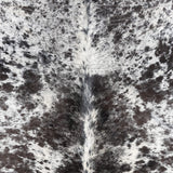 Brazilian Black Salt and Pepper Cowhide Rug Size 7'6" L x 6'1" W 3365