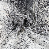 Brazilian Black Salt and Pepper Cowhide Rug Size 7'3" L x 6'6" W 3368