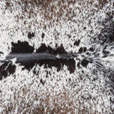Brazilian Black Salt and Pepper Cowhide Rug Size 7'1" L x 6'4" W 3370