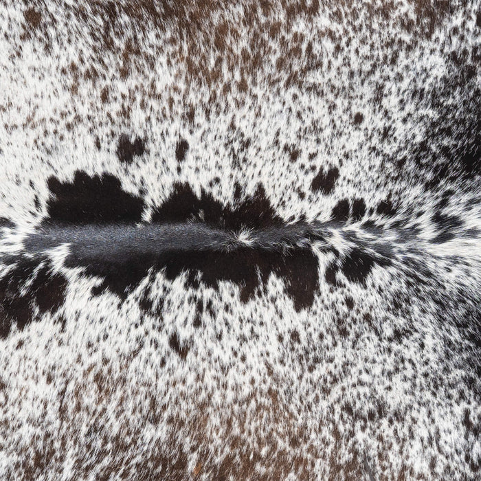 Brazilian Black Salt and Pepper Cowhide Rug Size 7'1" L x 6'4" W 3370