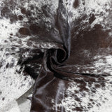 Brazilian Black Salt and Pepper Cowhide Rug Size 7'2" L x 5'11" W 3374
